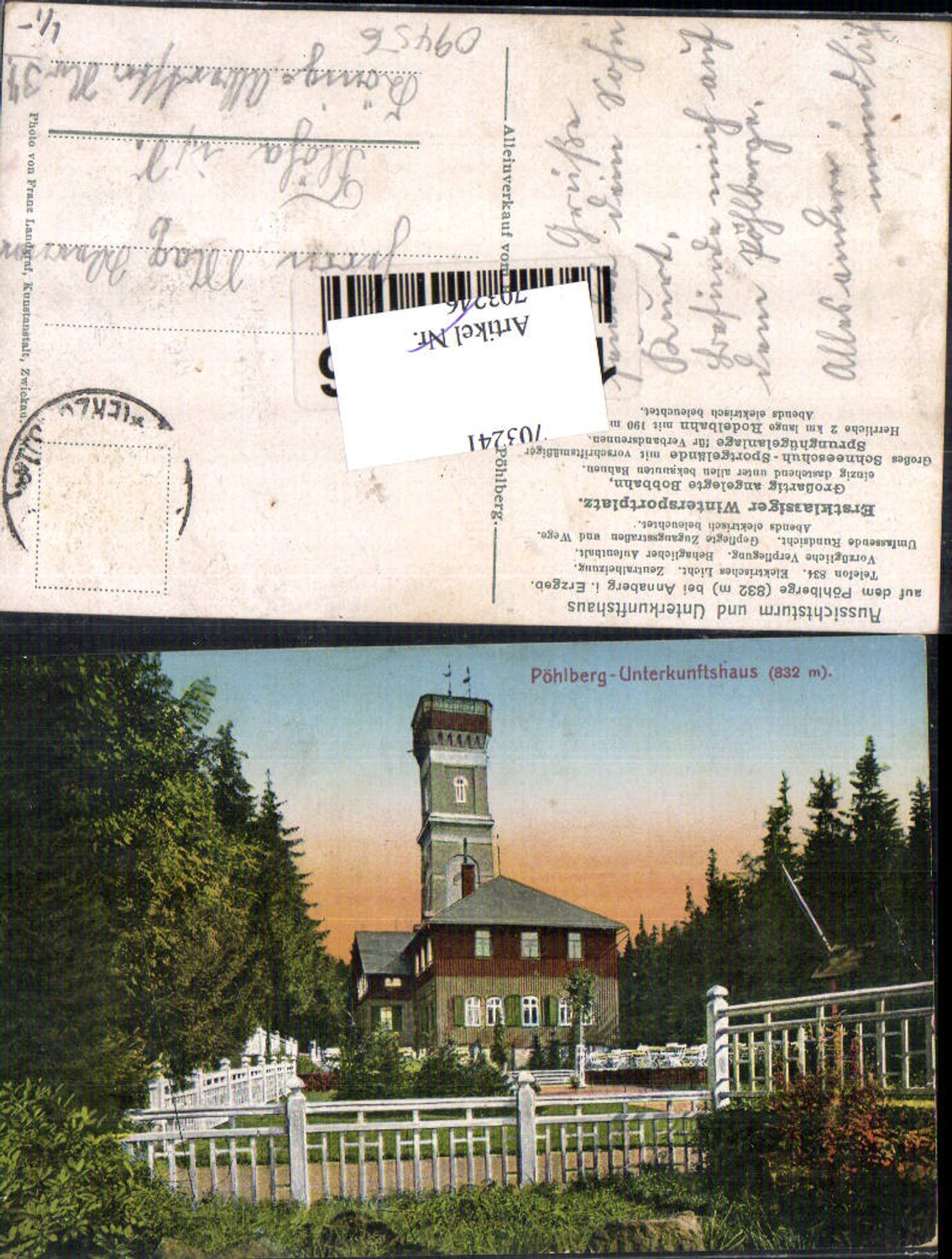 703241 Pöhlberg b. Annaberg im Erzgebirge gel Flöha