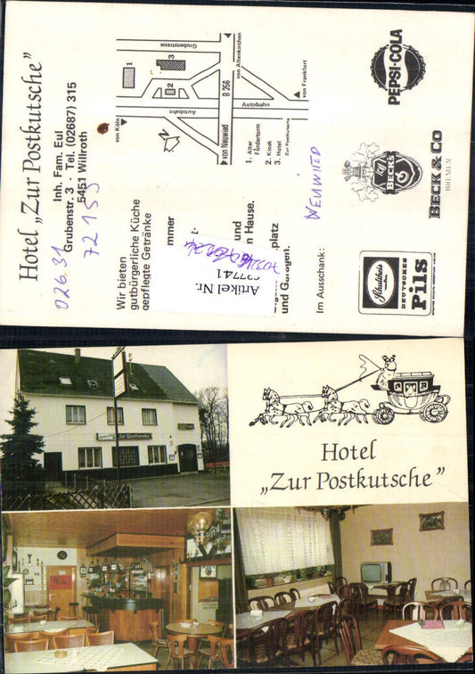 703246 Willroth Hotel zur Postkutsche LK Altenkirchen