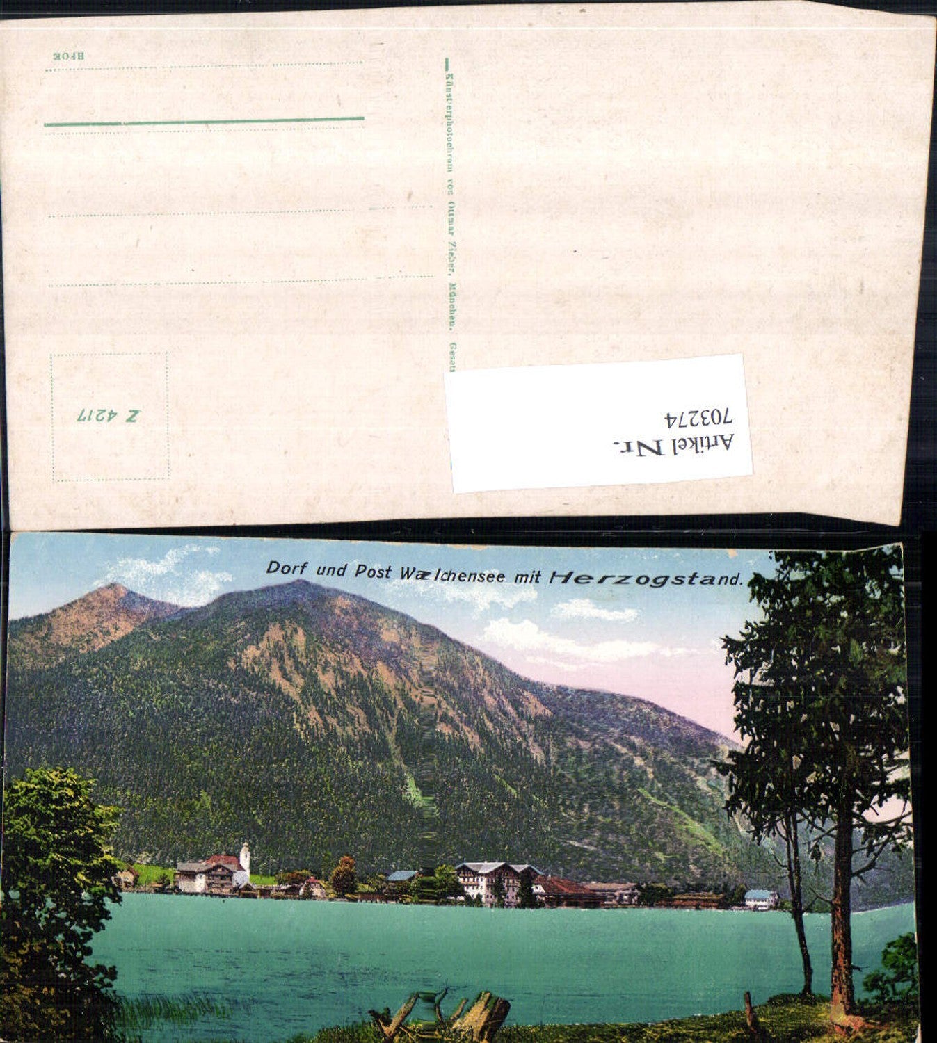 703274 Dorf und Post Walchensee Herzogstand