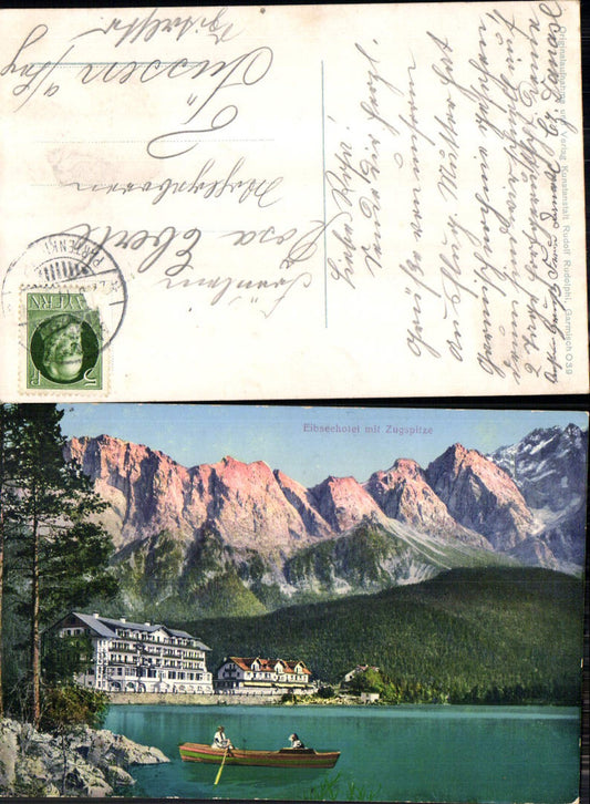 703447 Eibsee Eibseehotel Boot Zugspitze b. Garmisch-Partenkirchen