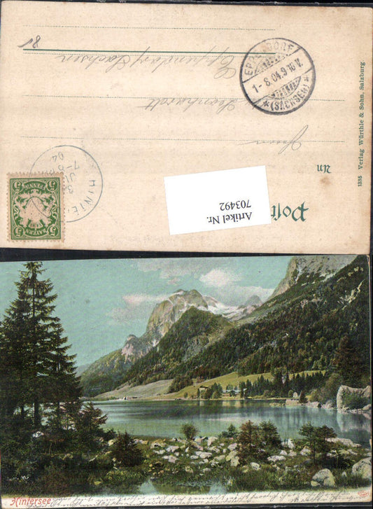 703492 Hintersee bei Ramsau Berchtesgaden Stp. Eppendorf Sachsen 1904