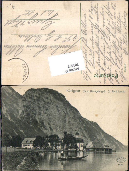 703497 St. Bartolomä Königsee bei Berchtesgaden pub Wilhelm Hoffmann 6610