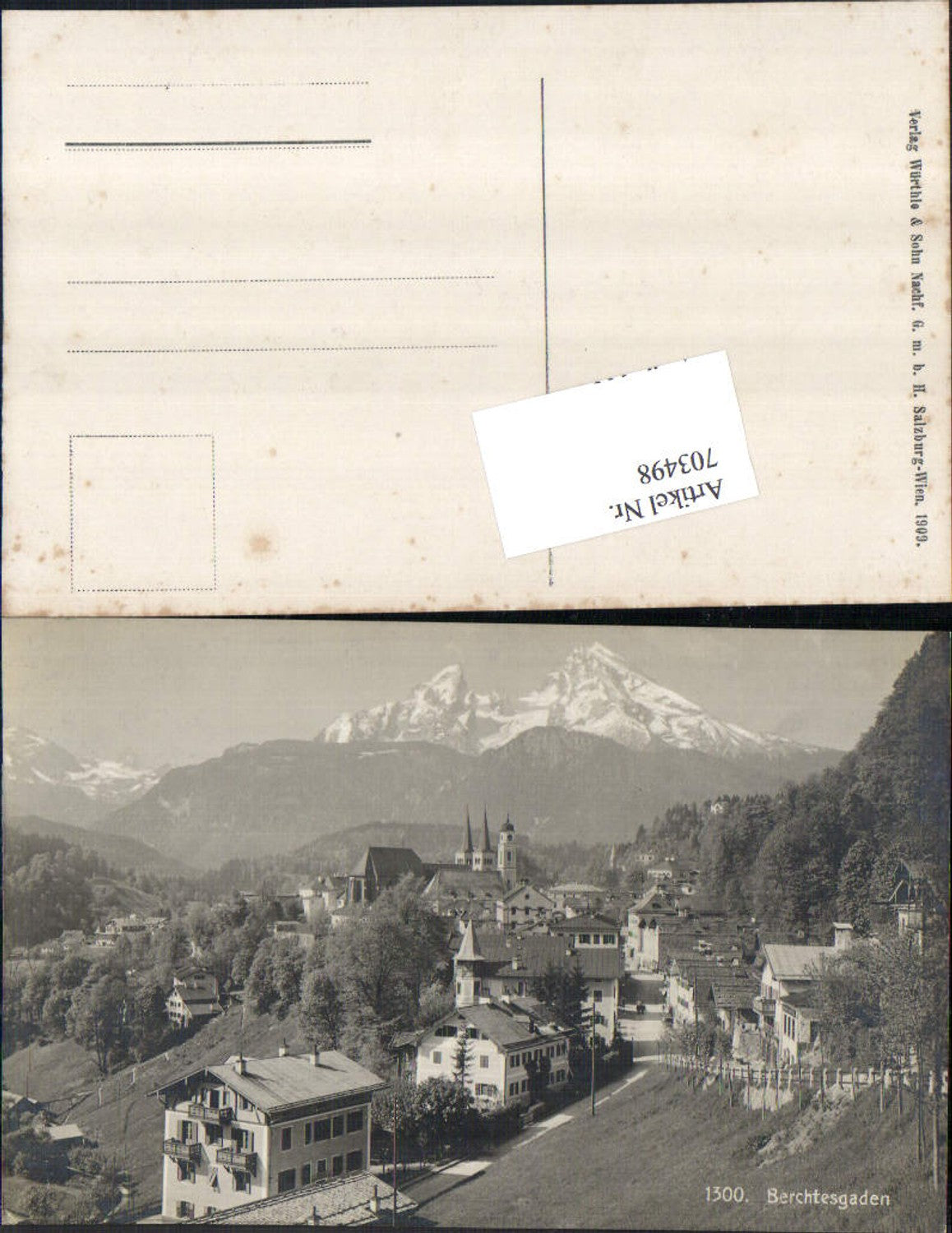 703498 tolle Foto-AK Berchtesgaden Ortsansicht Häuser