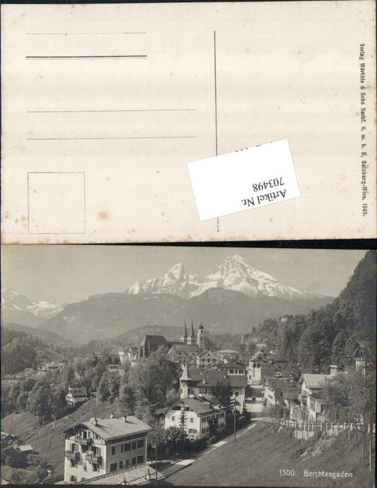 703498 tolle Foto-AK Berchtesgaden Ortsansicht Häuser