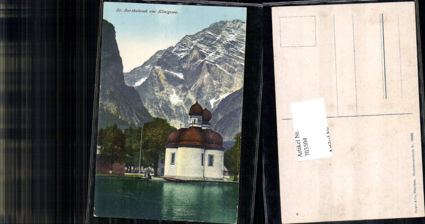 703504 St. Bartolomä Königsee b. Berchtesgaden pub Purger & Co. 12663