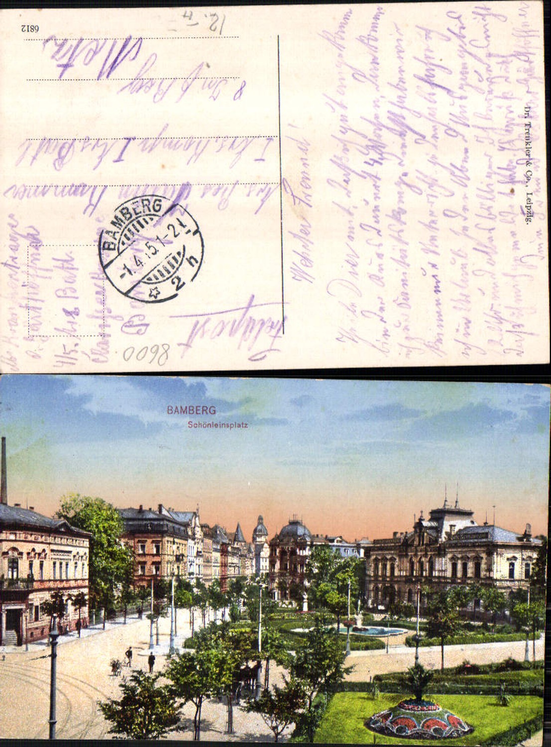 703517 Bamberg Schönleinsplatz Feldpost 8. Inf. Reg. Metz