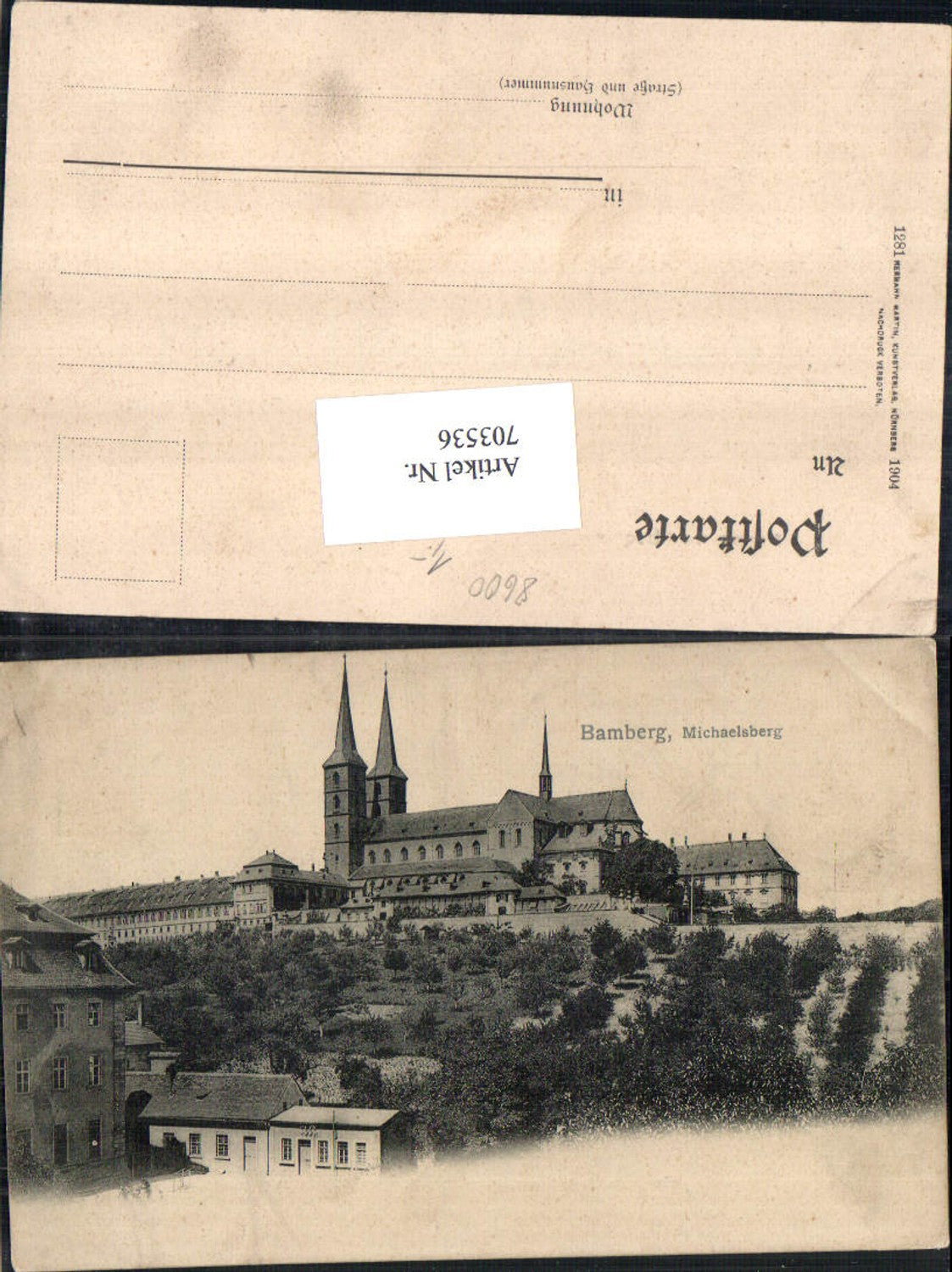 703536 Bamberg Michaelsberg pub Hermann Martin Nürnberg 1281