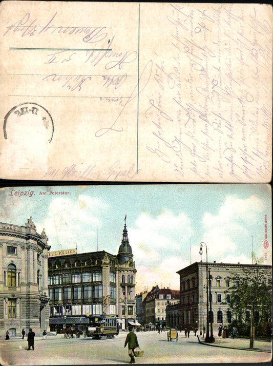 703613 Leipzig Am Peterstor Tram Tramway Straßenbahnpub Louis Glaser