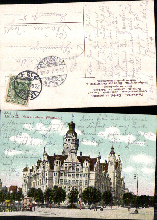 703630 Leipzig Neues Rathaus gel Plauen Vogtland