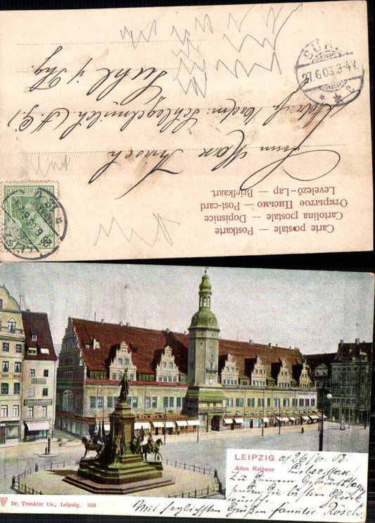 703633 Leipzig Altes Rathaus pub Dr. Trenkler & Co. 358 Stp. Suhl 1903