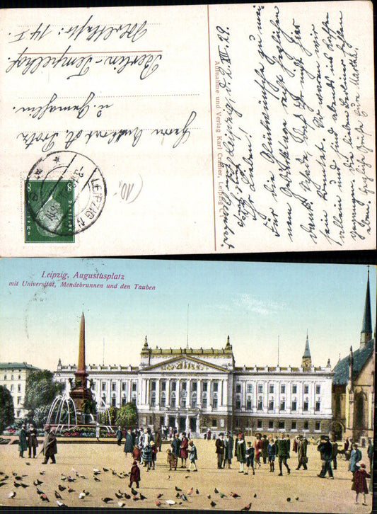 703647 Leipzig Universität Mendebrunnen Tauben