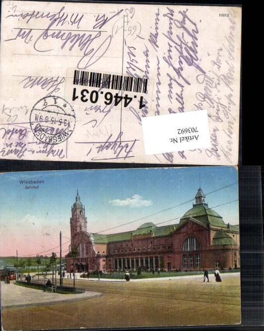 703692 Wiesbaden Bahnhof Feldpost Berleburg Wittgenstein