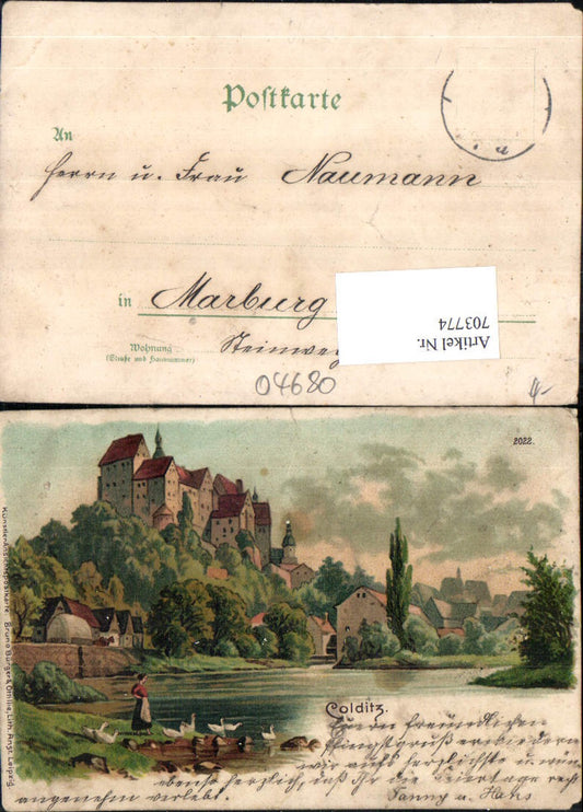 703774 Lithographie Colditz LK Leipzig pub Bruno Bürger & Ottillie 2022