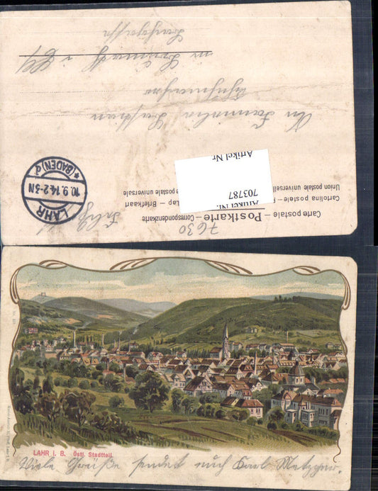 703787 Artist Lithograph Lahr in Baden eastern district Schwarzwald LK Ortenaukreis
