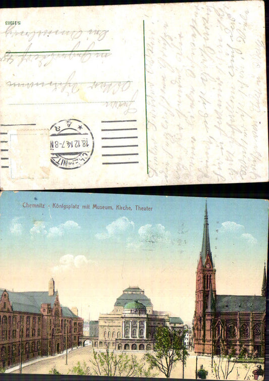 703988 Chemnitz Königsplatz Theater Museum Kirche