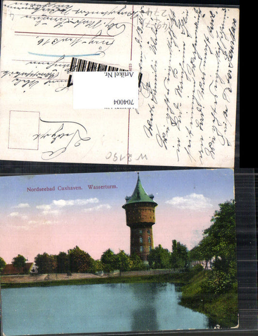 704004 Nordseebad Cuxhaven Wasserturm Feldpost