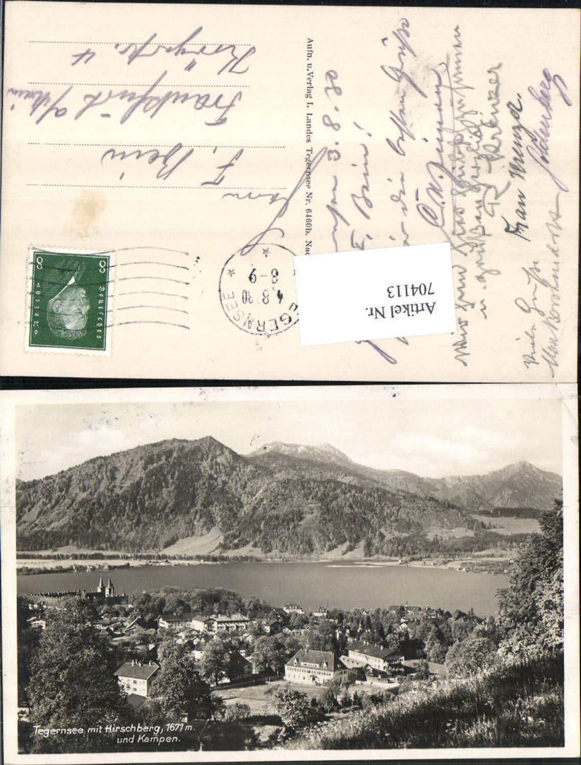 704113 Tegernsee m. Hirschberg