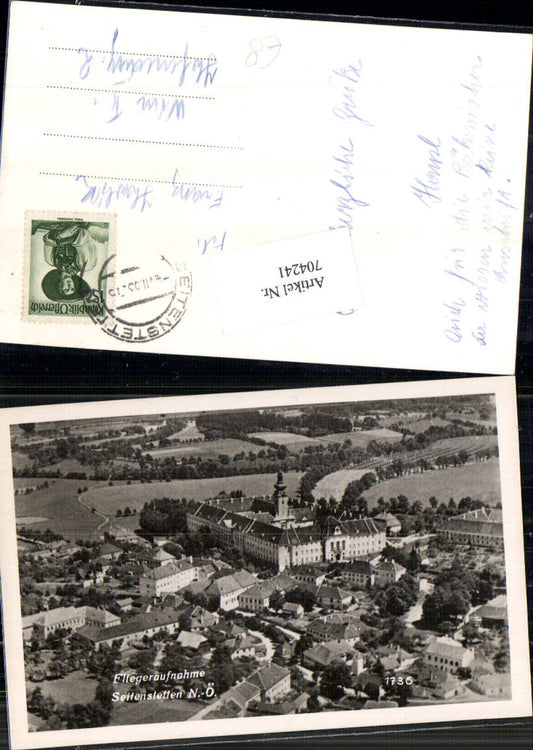 704241 Fliegeraufnahme Seitenstetten Luftbild um 1950 Bez. Amstetten