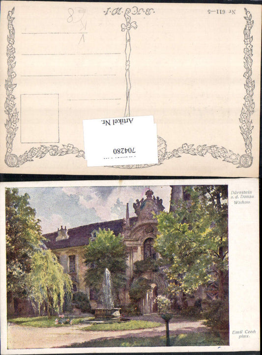 704280 Künstler AK Emil Czech Dürnstein an der Donau pub B.K.W.I. 611-5