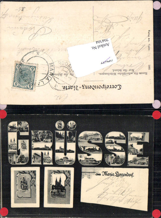 704304 tolle Grüsse aus Maria Lanzendorf Mehrbild Mikroskop-AK