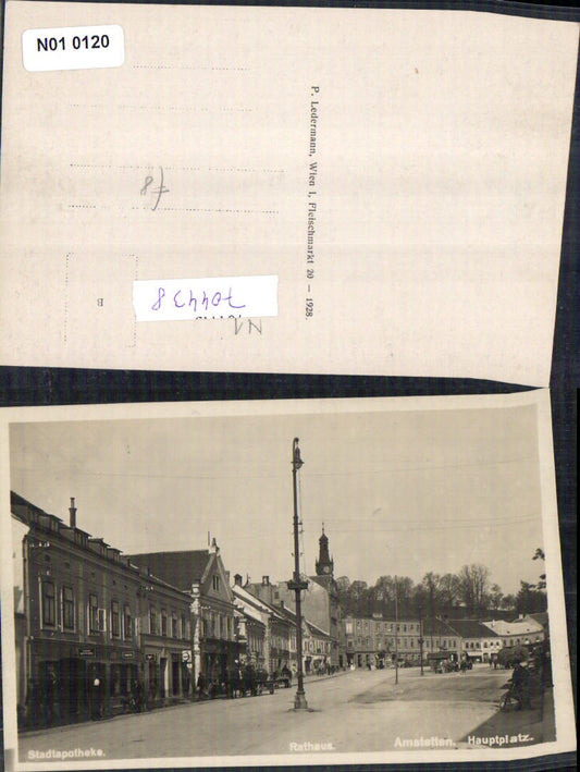 704438 Amstetten Hauptplatz Stadtapotheke Rathaus