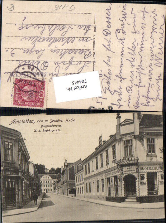 704445 Amstetten Josef Hopferwieser Installateur Burgfriedstrasse Bezirksgericht