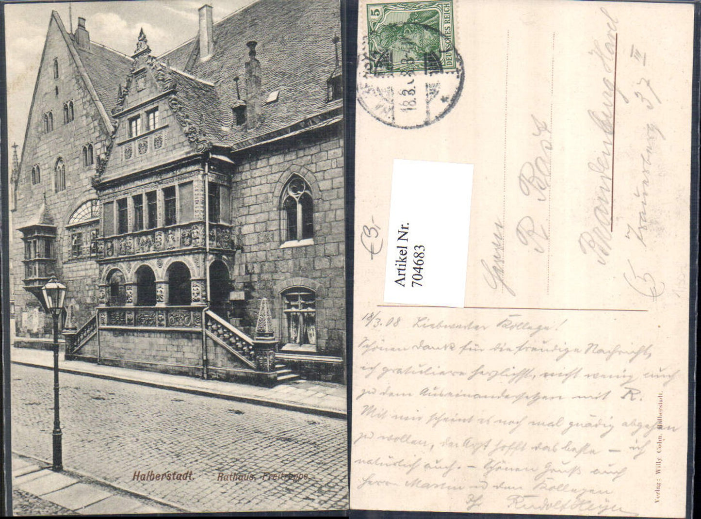 704683 Halberstadt Rathaus Freitreppe