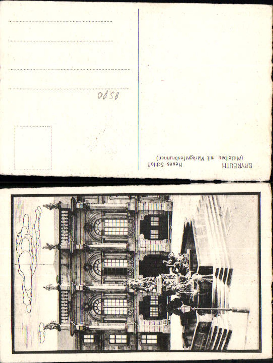 704706 Künstler AK Bayreuth Neues Schloß Mittelbau