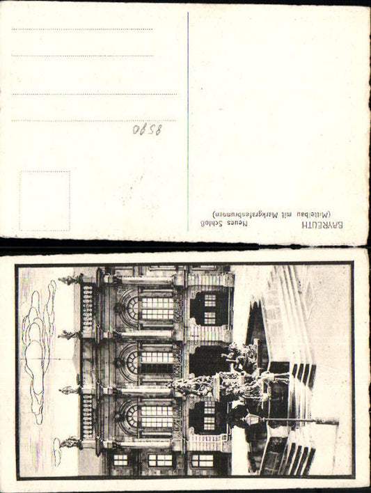 704706 Künstler AK Bayreuth Neues Schloß Mittelbau