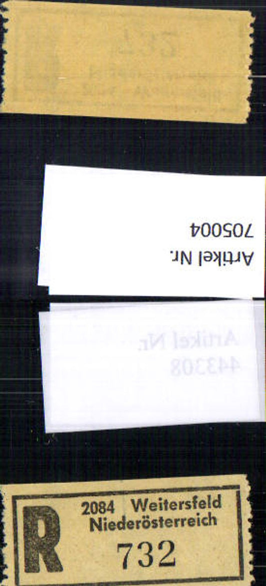 705004 Registration slip Reko slip R-slip Weitersfeld Lower Austria