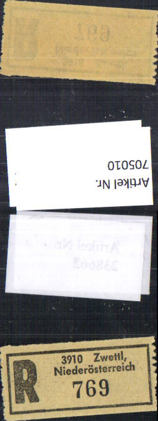 705010 Registration slip Reko slip R-slip Zwettl