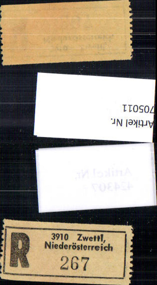 705011 Registration slip Reko slip R-slip Zwettl