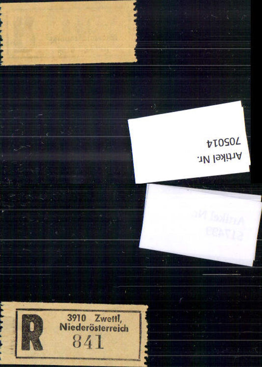 705014 Registration slip, Reko slip, R slip, Zwettl, Lower Austria