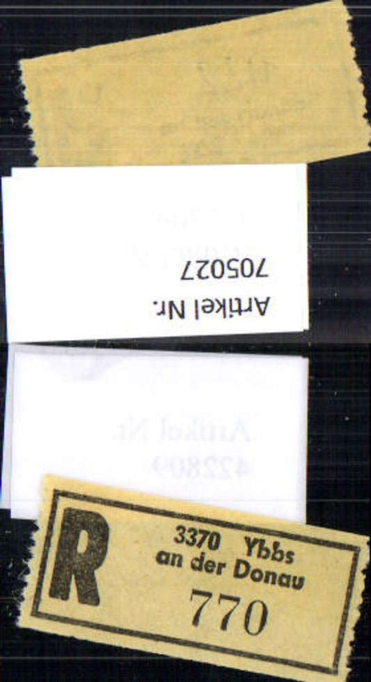 705027 Registration slip Reko slip R-slip Ybbs an der Donau