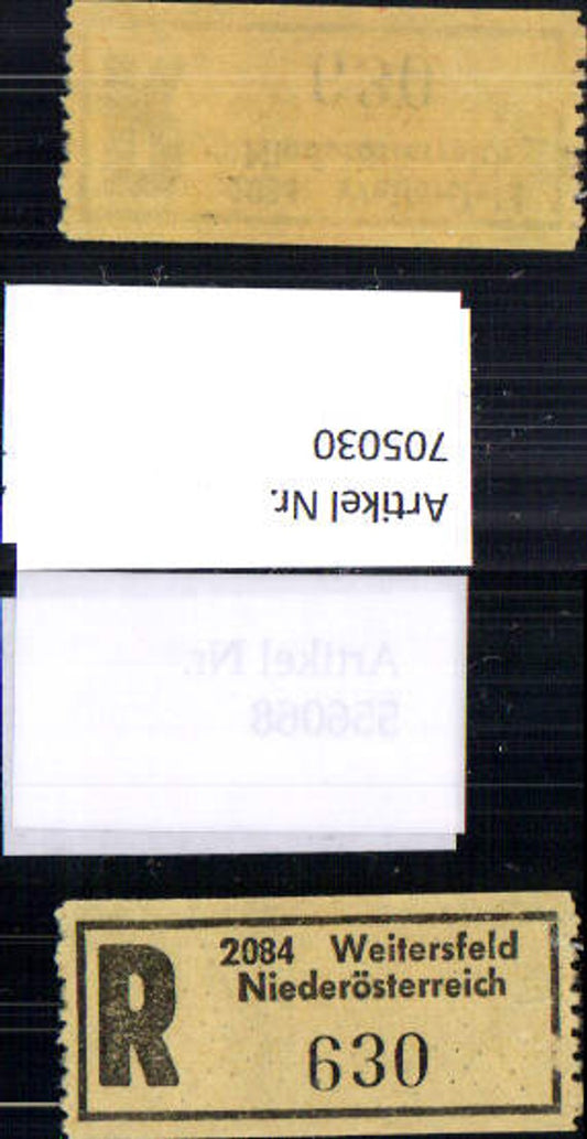705030 Registration slip Reko slip R-slip Weitersfeld Lower Austria