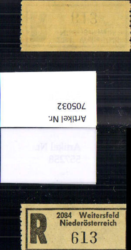 705032 Registration slip Reko slip R-slip Weitersfeld Lower Austria