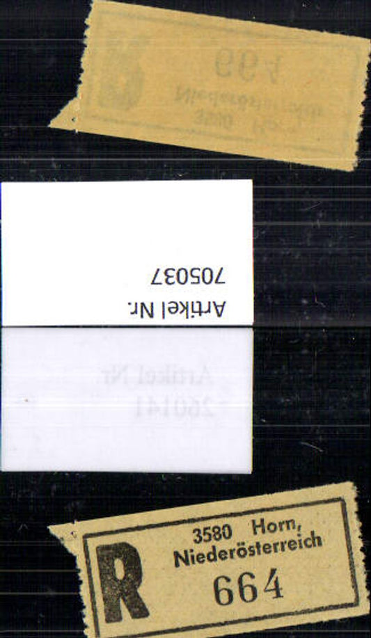 705037 Registration slip, Reko slip, R slip, Horn, Lower Austria