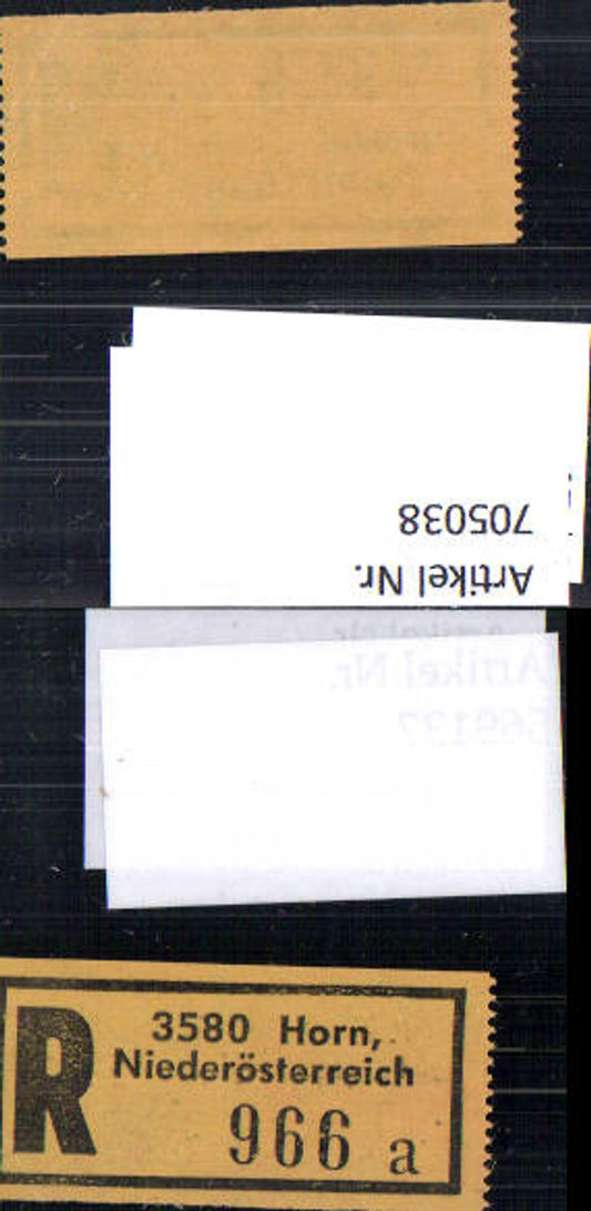 705038 Registration slip, Reko slip, R slip, Horn, Lower Austria