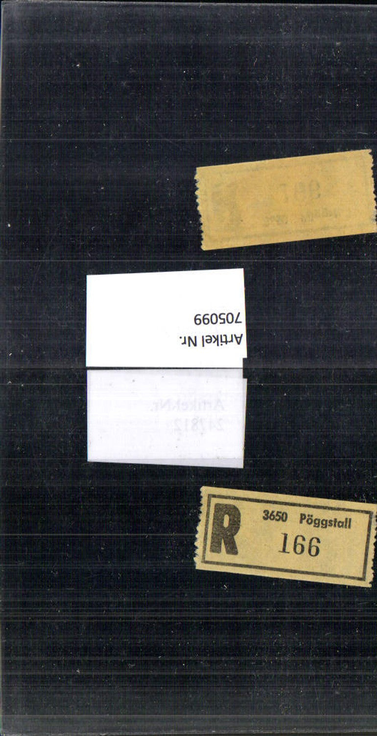 705099 Einschreibezettel Rekozettel R-Zettel Pöggstall