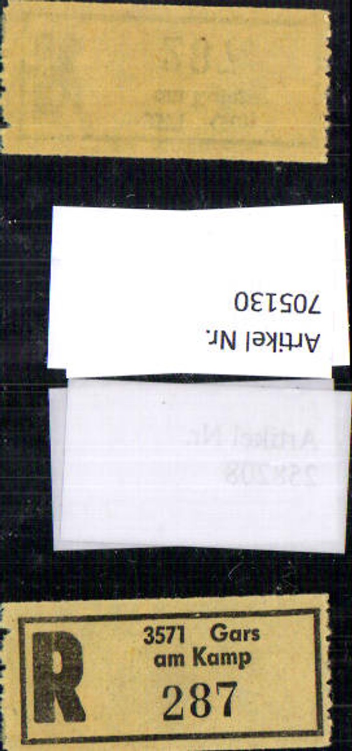 705130 Registration slip, Reko slip, R slip, Gars am Kamp