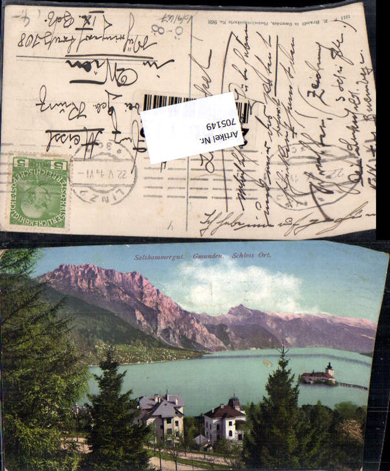 705149 Salzkammergut Gmunden am Traunsee Schloss Ort Orth pub Brandt 968