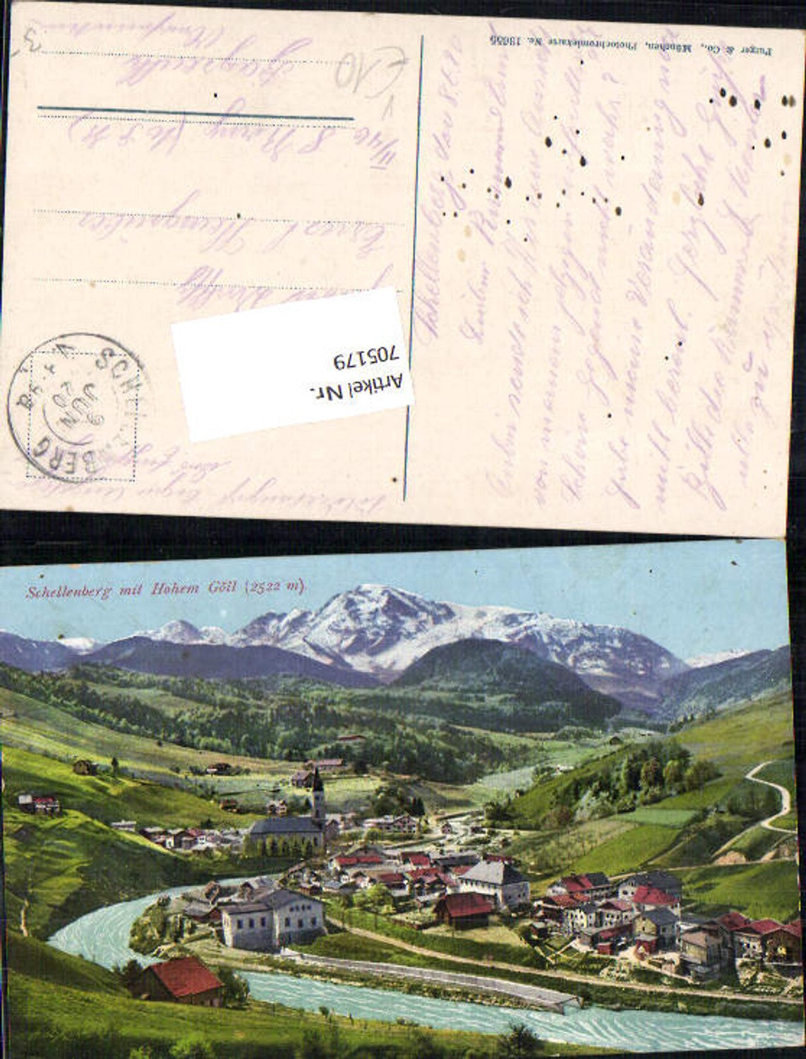 705179 Schellenberg m. Hohen Göll Marktschellenberg Berchtesgaden pub Purger & Co. 13655