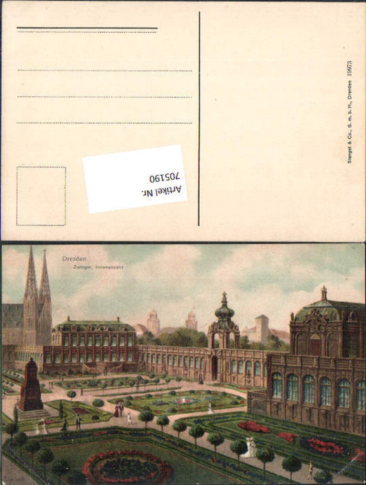 705190 Künstler AK Rowland Dresden Zwinger Innen pub Stengel & Co. 19973