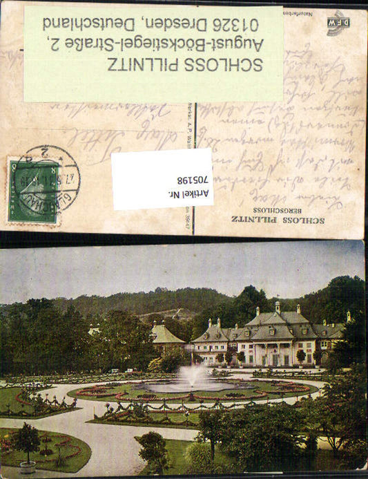705198 Dresden Pillnitz Bergschloss m. Stp. Glauchau