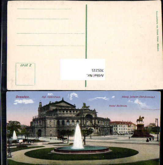 705215 Dresden Opernhaus Oper Hotel Bellevue
