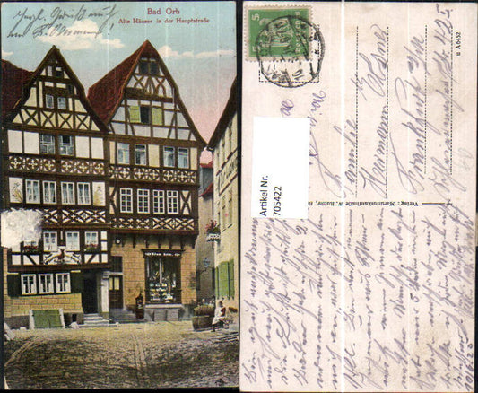 705422 Bad Orb Alte Häuser in der Hauptstraße Fachwerkhäuser
