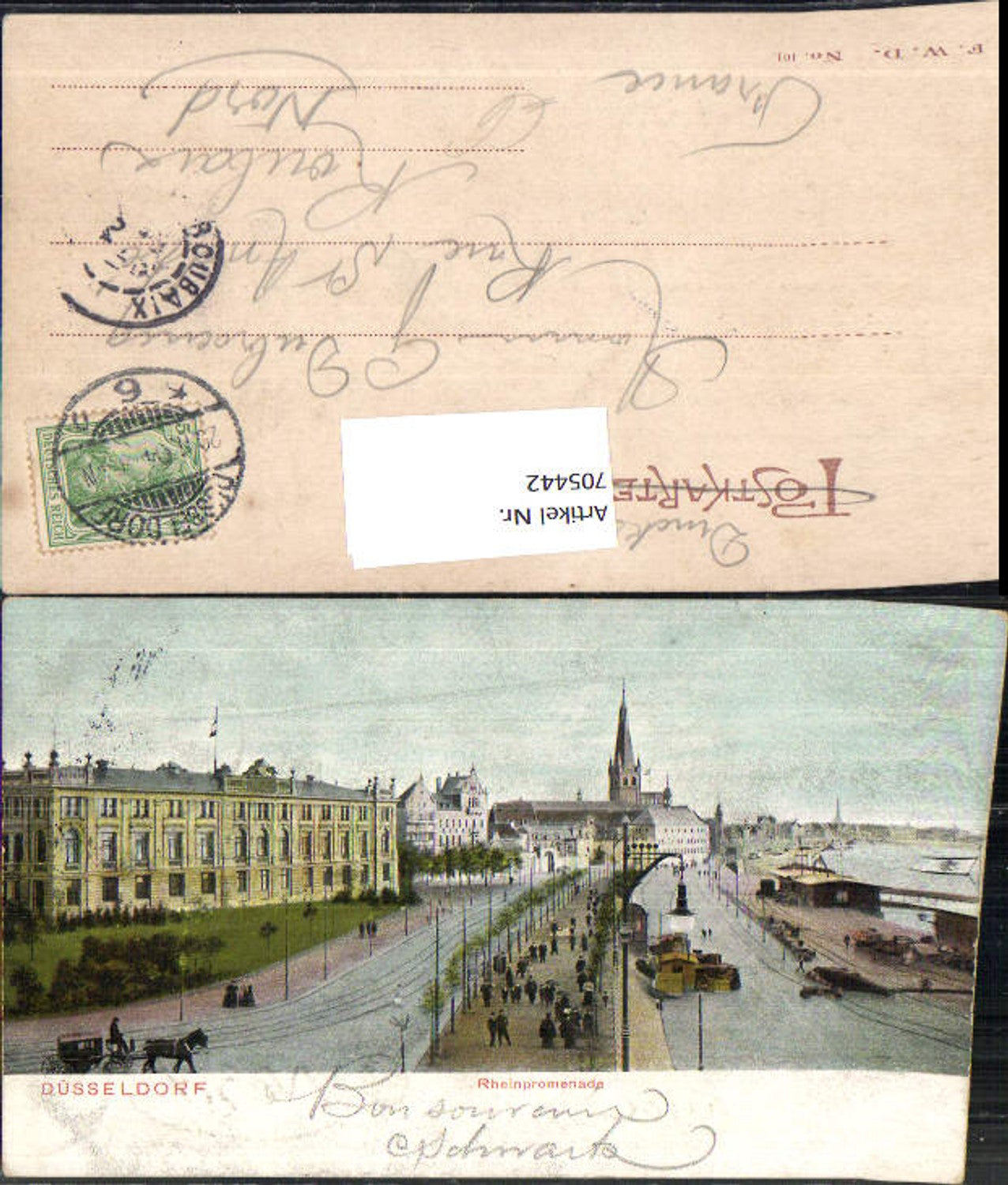 705442 Düsseldorf Rheinpromenade Kutsche