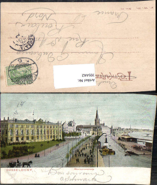 705442 Düsseldorf Rheinpromenade Kutsche