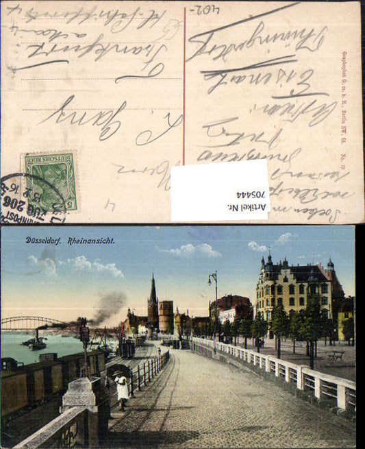 705444 Düsseldorf Rheinansicht Schiff Dampfer