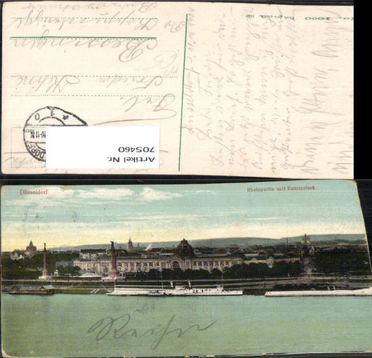 705460 Düsseldorf Rheinpartie mit Kunstpalast Feldpost